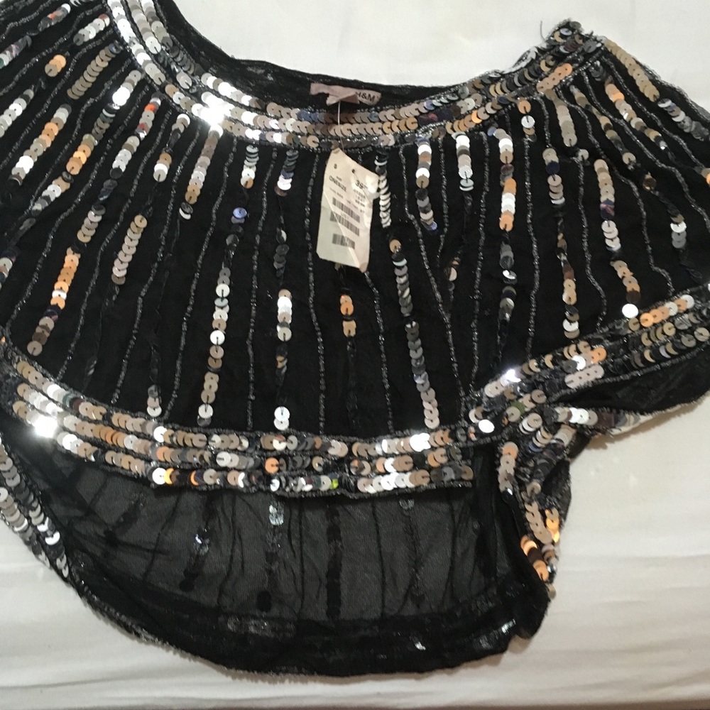 Glitter poncho top